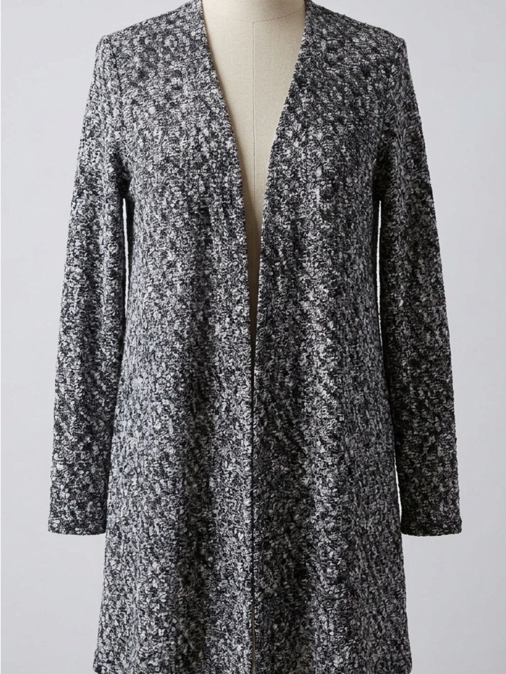 LuLaRoe Black and White Marled Open Cardigan